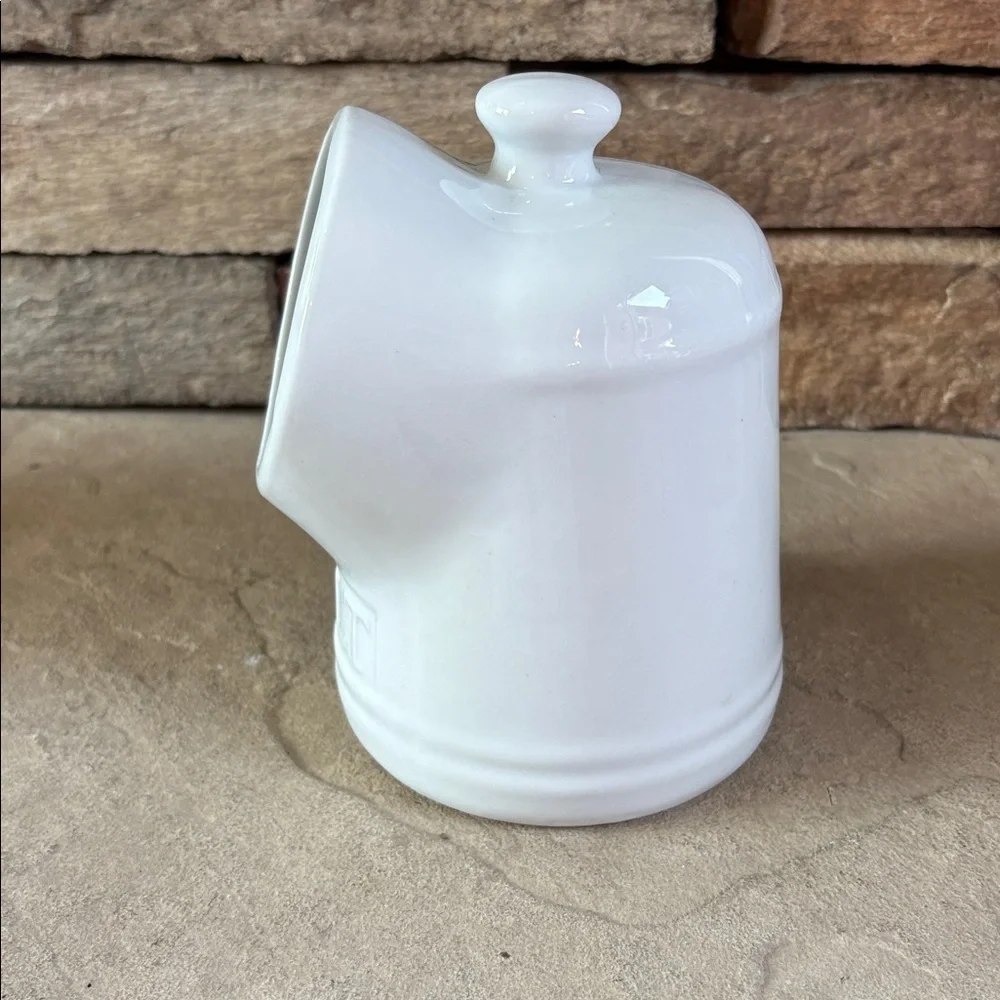 Ceramic white salt pig